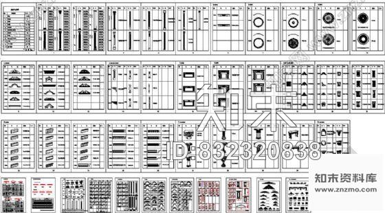 图块/节点CAD建筑常用图块施工图下载【ID:832320838】