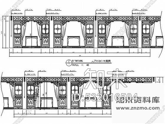 施工图双层中式优雅茶楼装修图含效果cad施工图下载【ID:532016504】