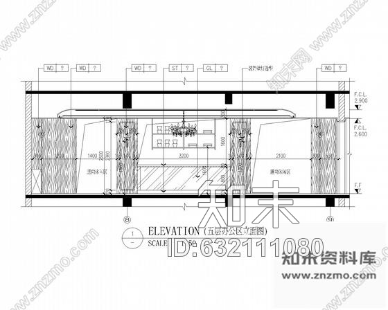 施工图山西现代简约风格办公会所CAD施工图含效果图cad施工图下载【ID:632111080】