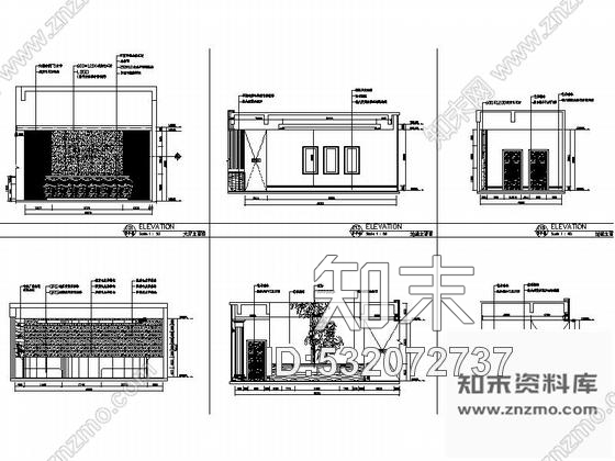 施工图湖南高档现代风格售楼部室内CAD装修图施工图下载【ID:532072737】