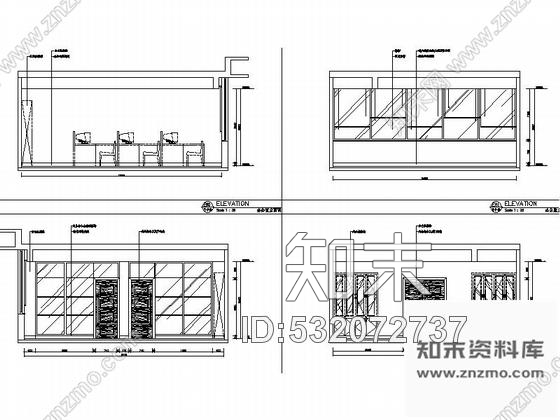 施工图湖南高档现代风格售楼部室内CAD装修图施工图下载【ID:532072737】