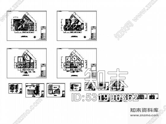 施工图某两层别墅装修图cad施工图下载【ID:531996362】