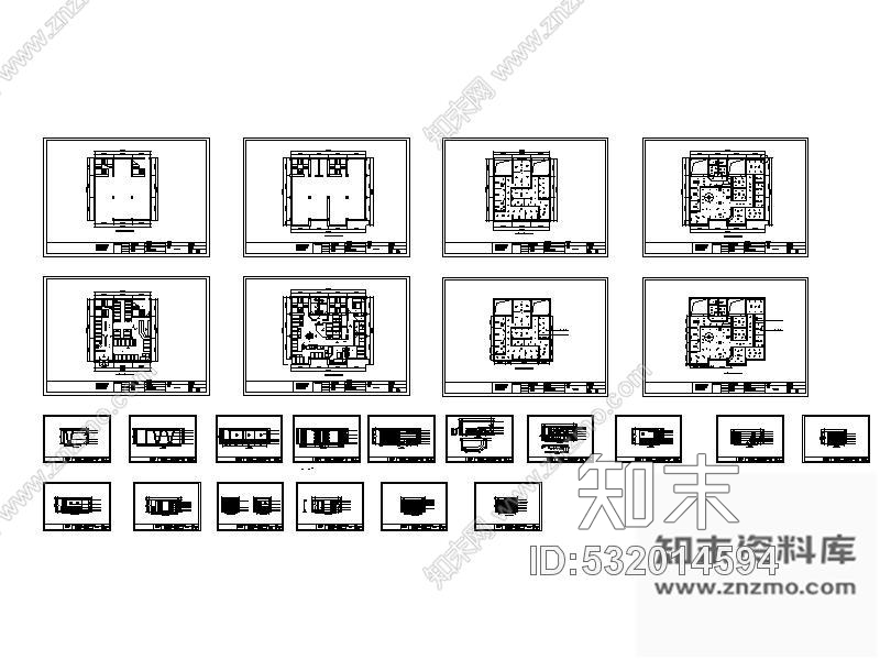 施工图经典茶室设计图cad施工图下载【ID:532014594】