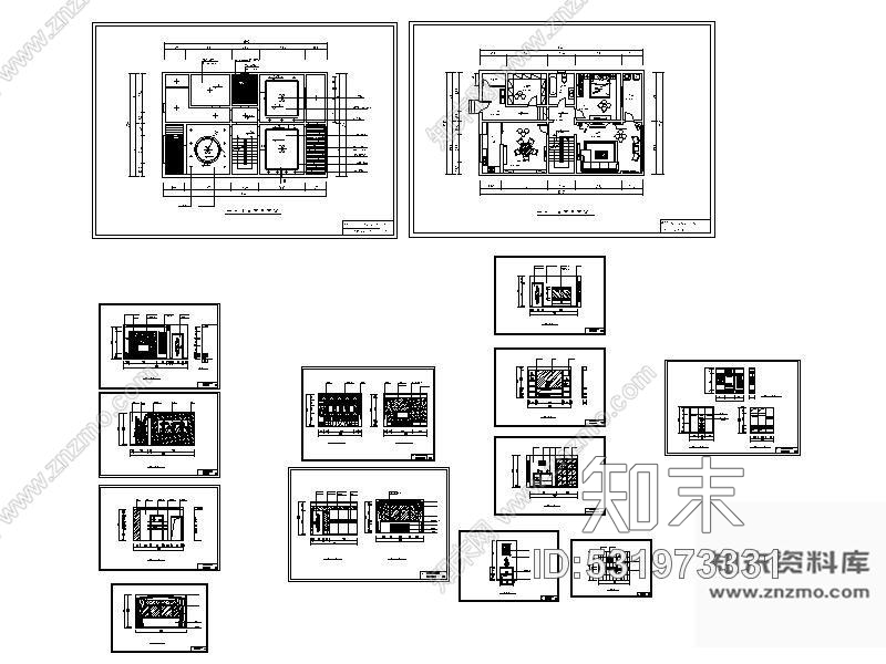 施工图山东别墅一层设计图含效果cad施工图下载【ID:531973331】