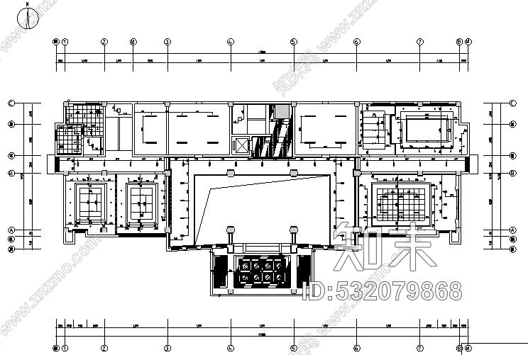 江苏豪华中式办公楼设计施工图附效果图cad施工图下载【ID:532079868】