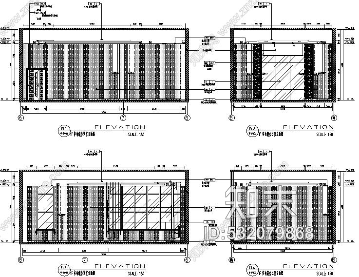 江苏豪华中式办公楼设计施工图附效果图cad施工图下载【ID:532079868】