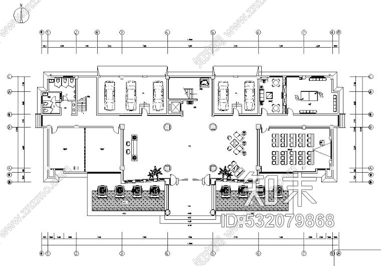 江苏豪华中式办公楼设计施工图附效果图cad施工图下载【ID:532079868】