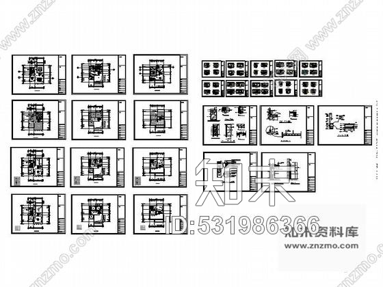 施工图苏州精品三层别墅室内设计全套施工图cad施工图下载【ID:531986366】