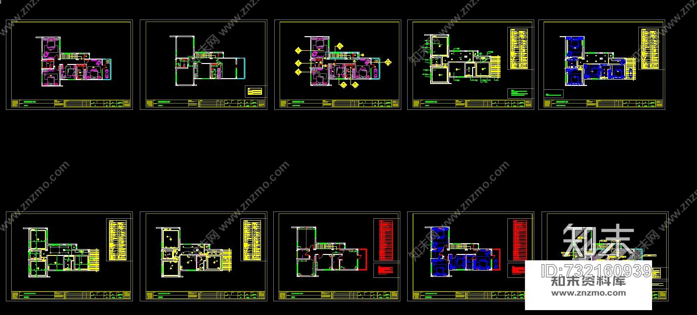 高文安--海南鲁能三亚湾形象展示样板间A型-西班牙风格cad施工图下载【ID:732160939】