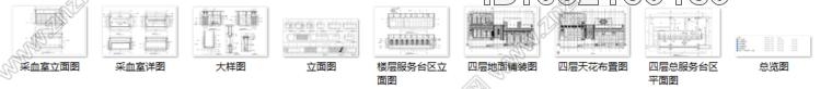 某甲级医院4F室内装修设计施工图78张cad施工图下载【ID:632139159】