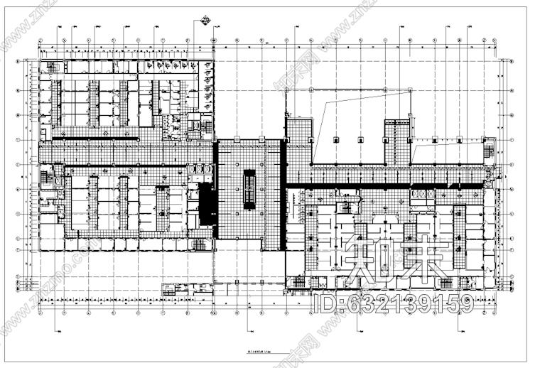 某甲级医院4F室内装修设计施工图78张cad施工图下载【ID:632139159】