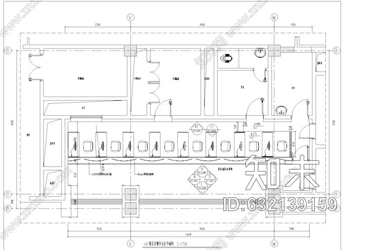 某甲级医院4F室内装修设计施工图78张cad施工图下载【ID:632139159】