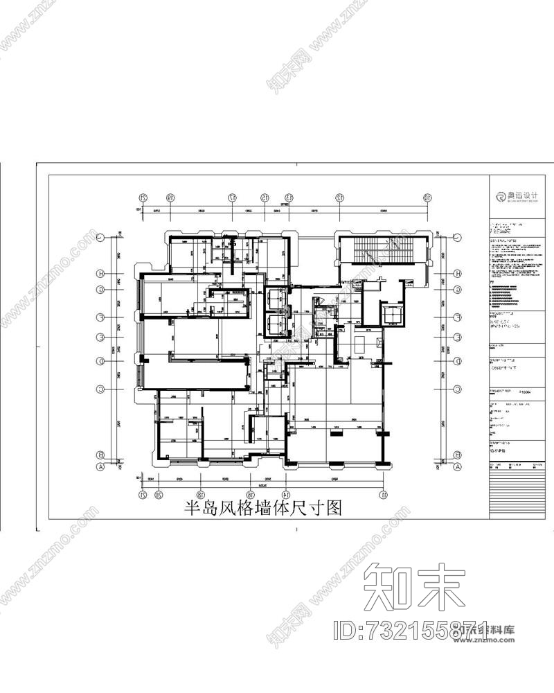 奥迅设计新力洲悦样板房13-1户型丨全套CAD施工图+官方摄影cad施工图下载【ID:732155871】