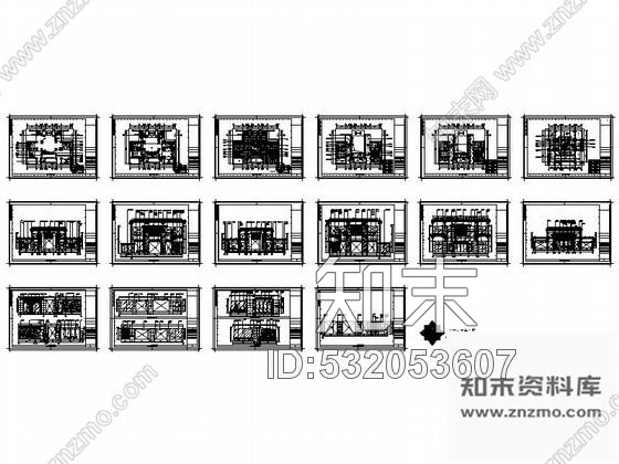 施工图扬州名流顶级酒店大堂装修图cad施工图下载【ID:532053607】