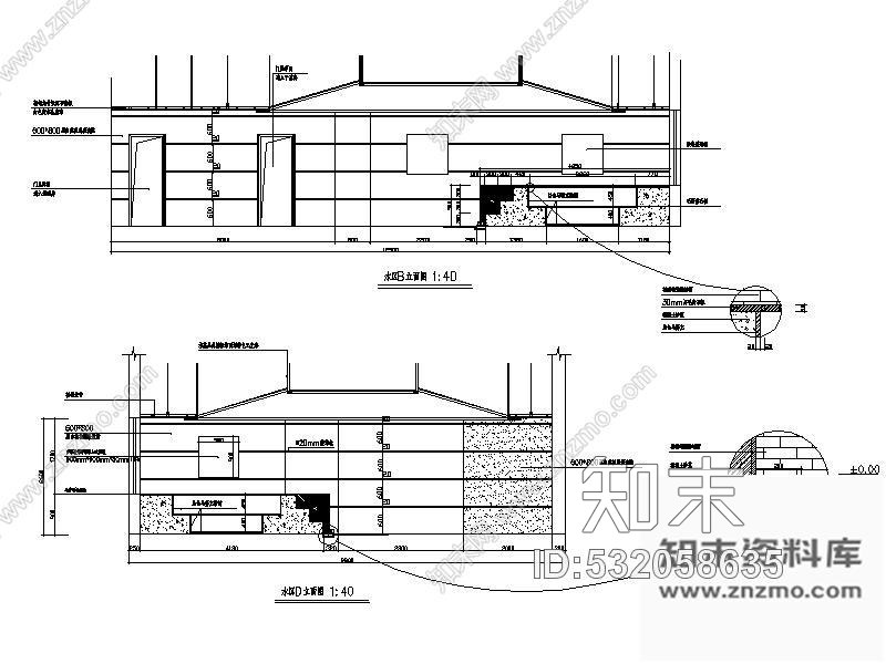 施工图简易酒店室内改造装修图cad施工图下载【ID:532058635】