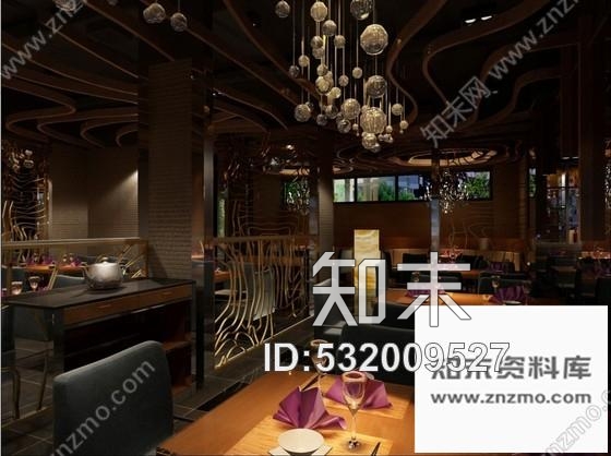 施工图特色餐饮干锅店室内装修图含效果cad施工图下载【ID:532009527】