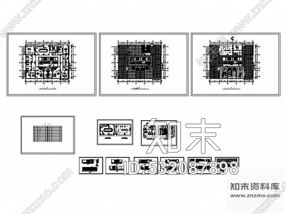 施工图某金融大厦办公层装饰图cad施工图下载【ID:532087898】