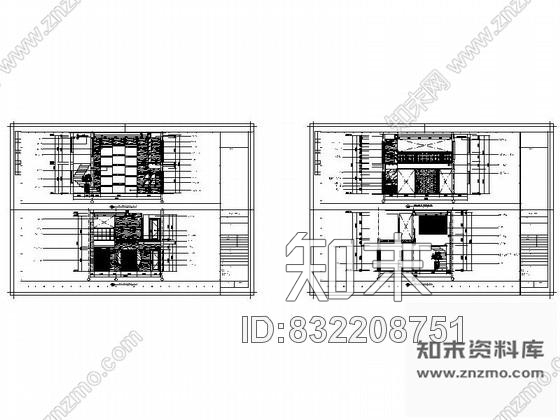 图块/节点双层客厅装修立面图cad施工图下载【ID:832208751】