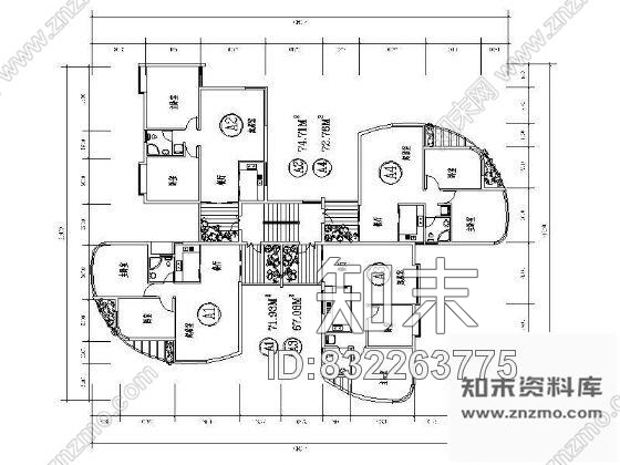 图块/节点众多楼盘户型平面汇集cad施工图下载【ID:832263775】