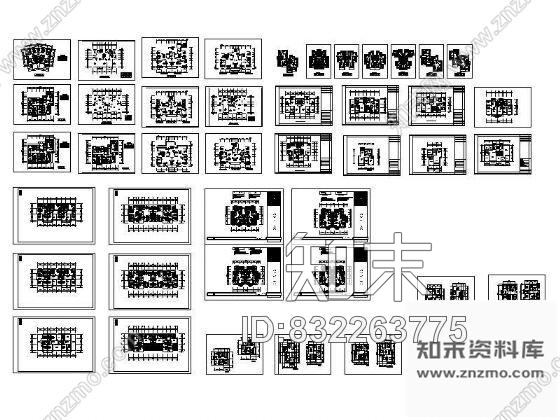 图块/节点众多楼盘户型平面汇集cad施工图下载【ID:832263775】