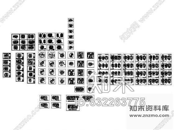 图块/节点众多楼盘户型平面汇集cad施工图下载【ID:832263775】