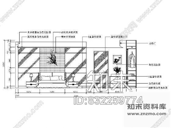 图块/节点21个卧室立面图cad施工图下载【ID:832259774】