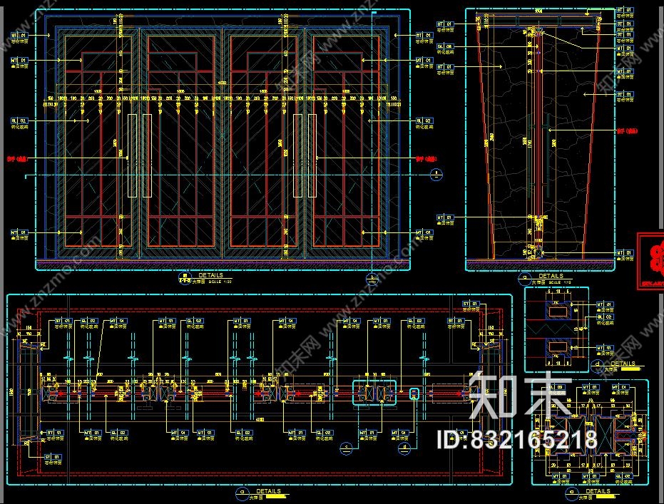 重庆康田·雍俊售楼处深化方案+效果图+施工图+机电+物料cad施工图下载【ID:832165218】