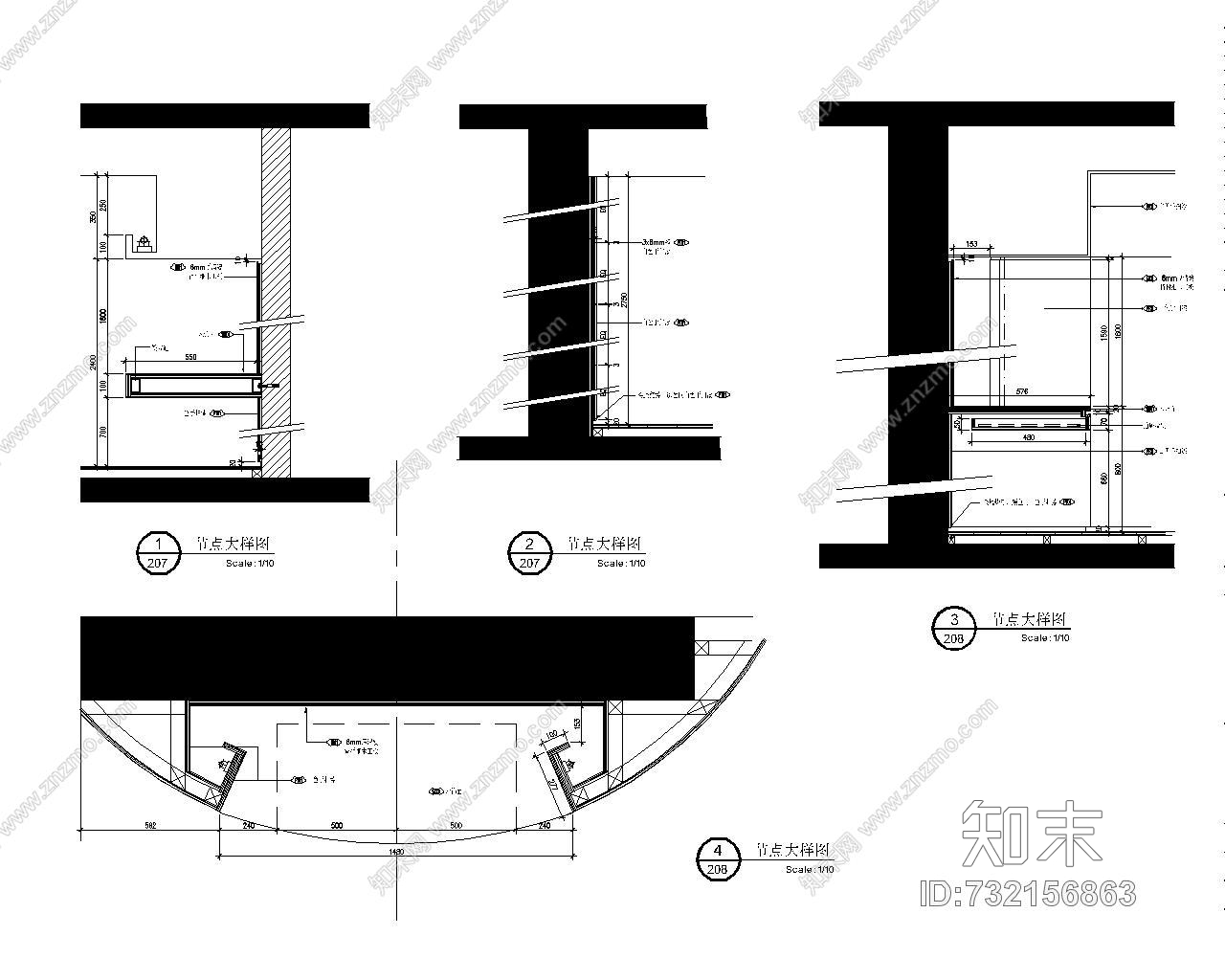 梁景华--杭州南都东方润园样板房施工图及实景cad施工图下载【ID:732156863】