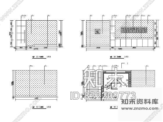 图块/节点28㎡商务包房立面图cad施工图下载【ID:832209773】