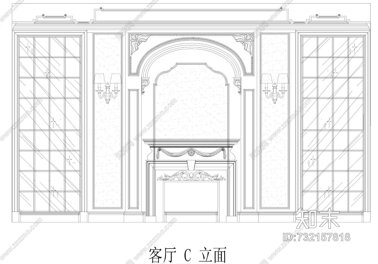 别墅施工图一施工图下载【ID:732157818】