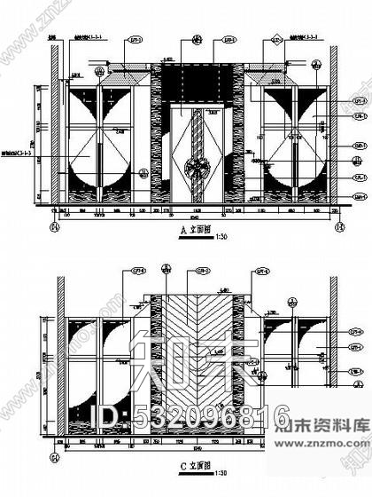 施工图酒店小会议室装修图cad施工图下载【ID:532096816】