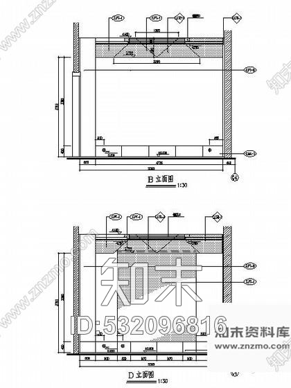 施工图酒店小会议室装修图cad施工图下载【ID:532096816】