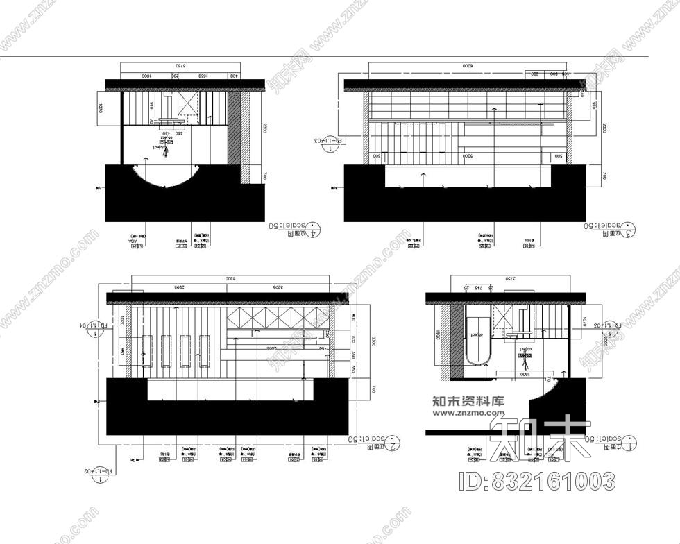 日式料理日式风格餐厅全套CAD施工图含效图施工图下载【ID:832161003】