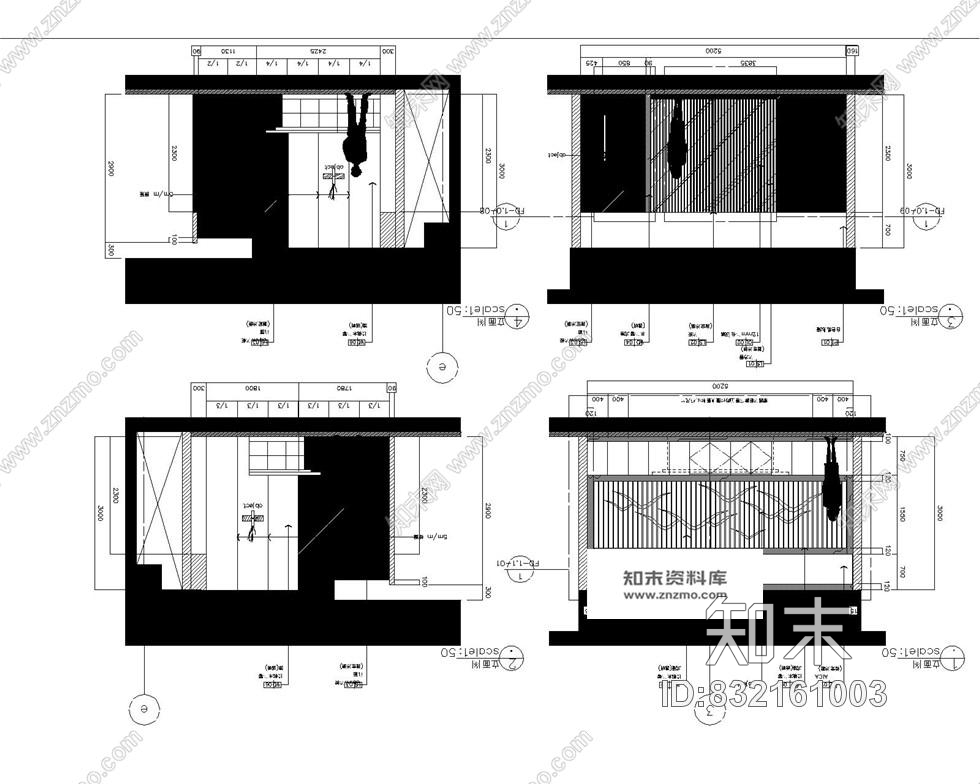 日式料理日式风格餐厅全套CAD施工图含效图施工图下载【ID:832161003】