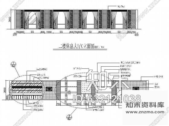 施工图洗浴城休息大厅装修图cad施工图下载【ID:632121038】