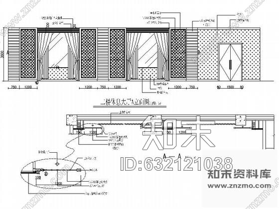 施工图洗浴城休息大厅装修图cad施工图下载【ID:632121038】