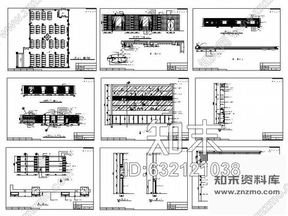 施工图洗浴城休息大厅装修图cad施工图下载【ID:632121038】