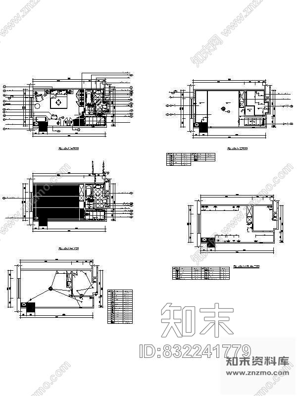 图块/节点商务标准间平面图cad施工图下载【ID:832241779】