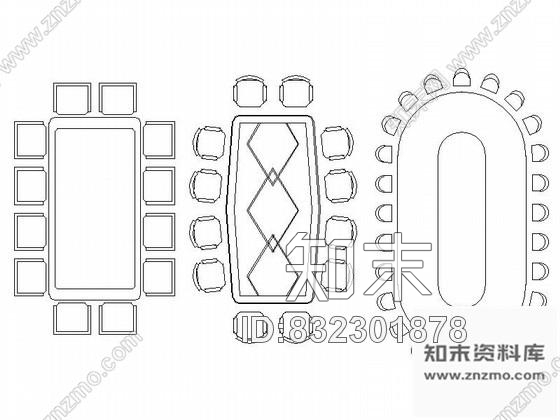 图块/节点简约现代餐厅CAD图块下载cad施工图下载【ID:832301878】