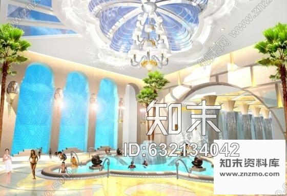 施工图国际会所桑拿游泳池施工图含效果cad施工图下载【ID:632134042】