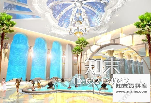 施工图国际会所桑拿游泳池施工图含效果cad施工图下载【ID:632134042】