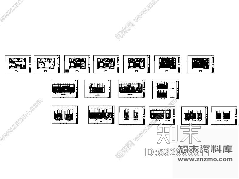 施工图36平方某酒店豪华套房装修图cad施工图下载【ID:532056611】