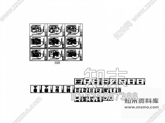 施工图江苏某豪华三层别墅室内设计施工图cad施工图下载【ID:531987388】