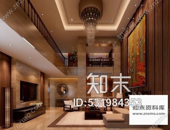 施工图福建新中式风格别墅室内装修CAD施工图含效果施工图下载【ID:531984353】