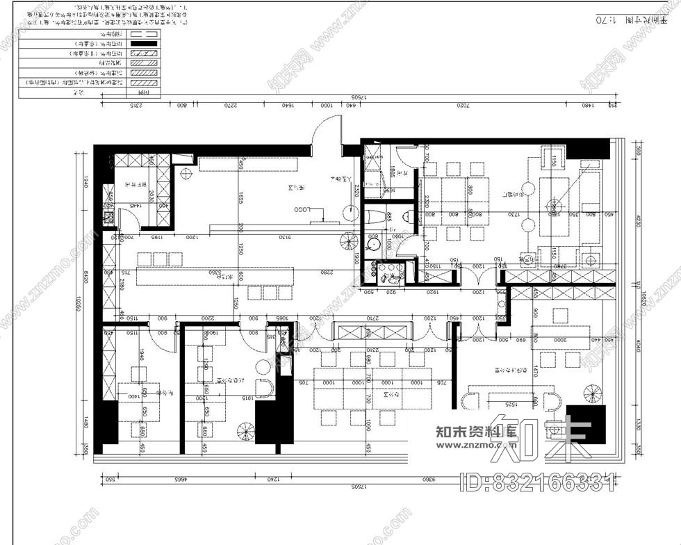 200多平方某投资金融办公室室内装修施工图含实景施工图下载【ID:832166331】