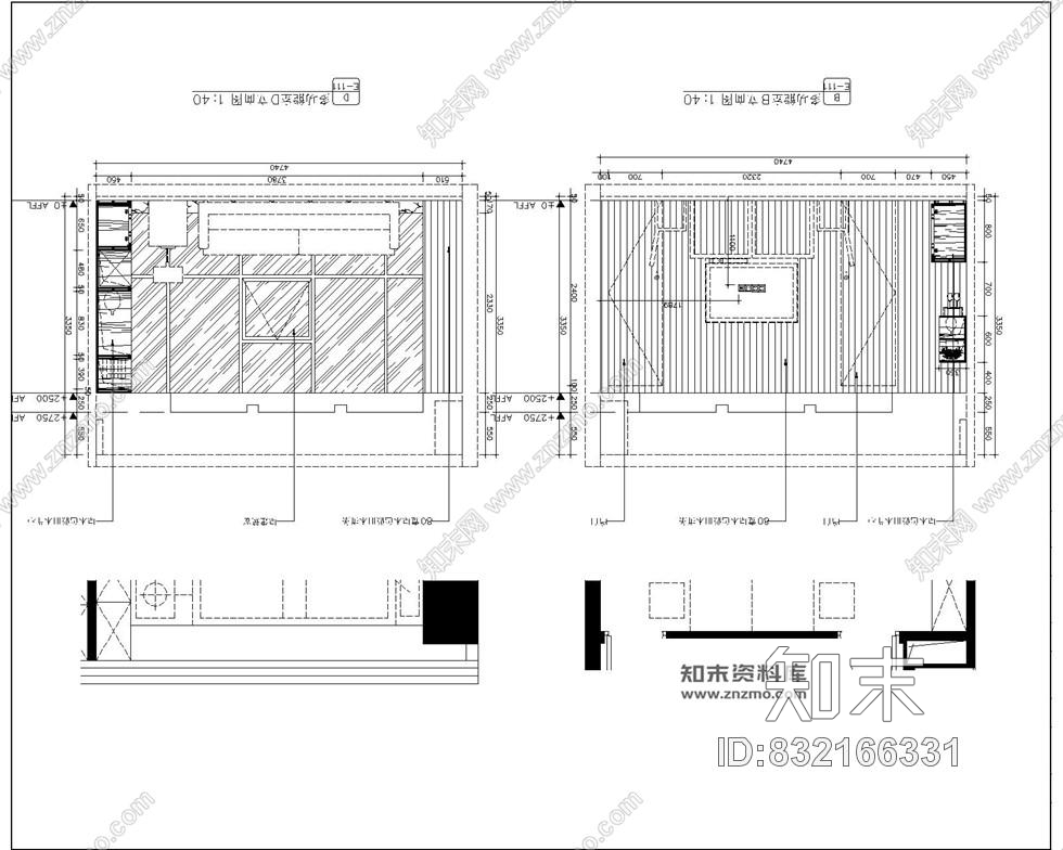 200多平方某投资金融办公室室内装修施工图含实景施工图下载【ID:832166331】