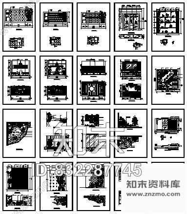 图块/节点室内设计景观小品图cad施工图下载【ID:832287745】