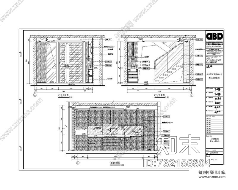 高级灰大兴万科天地8400挑高样板间施工图下载【ID:732156804】