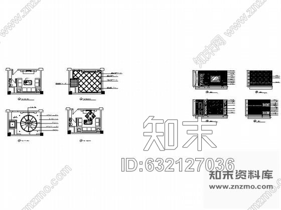 施工图某欧式娱乐会所包房6装修图cad施工图下载【ID:632127036】