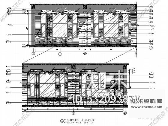 施工图现代百人会议厅室内空间装修图含效果cad施工图下载【ID:532093870】